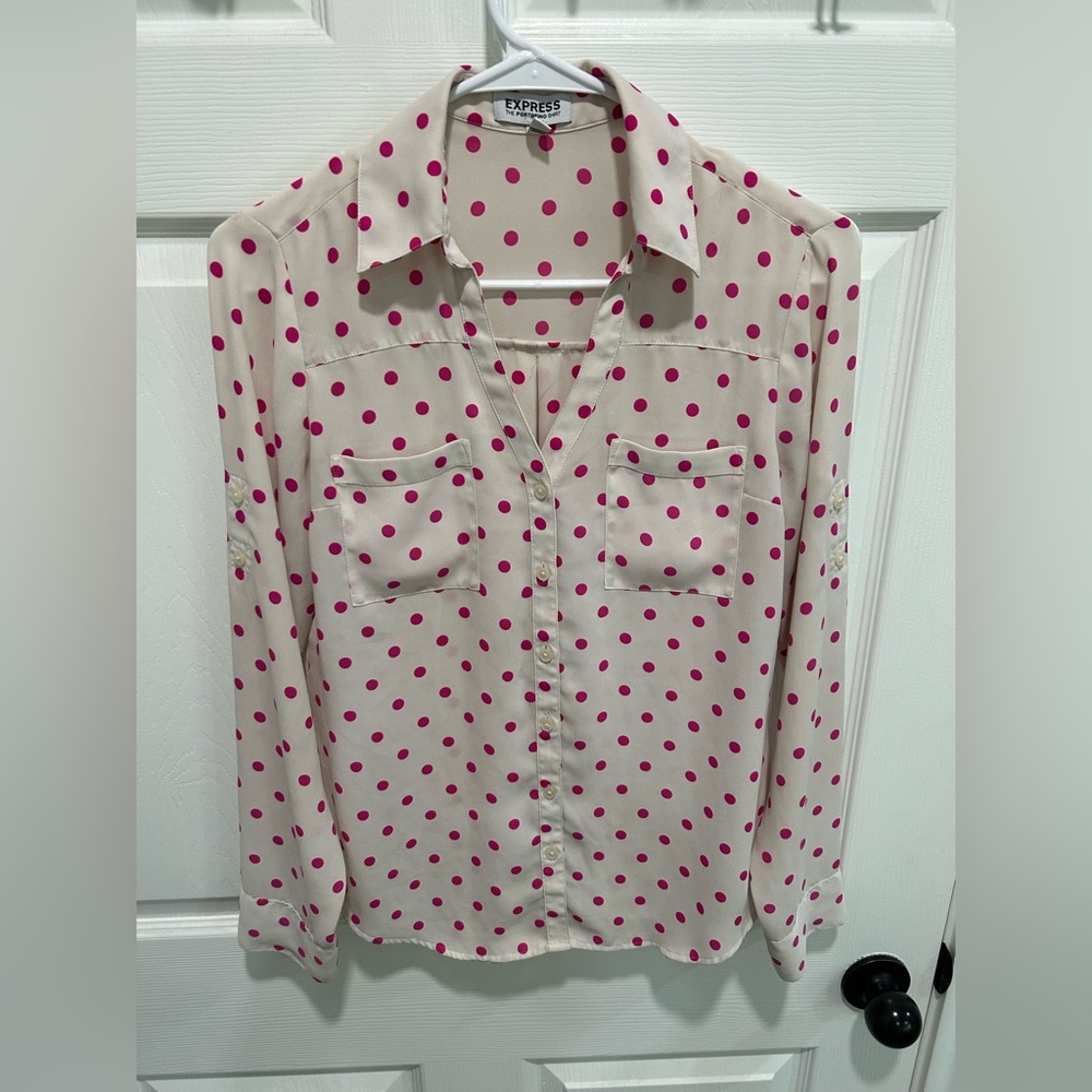 Long sleeve button down shirt. Express Portofino style. Size XS